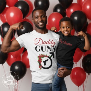Camiseta Fiesta de Revelación de Género de Papá Pistolas Ba