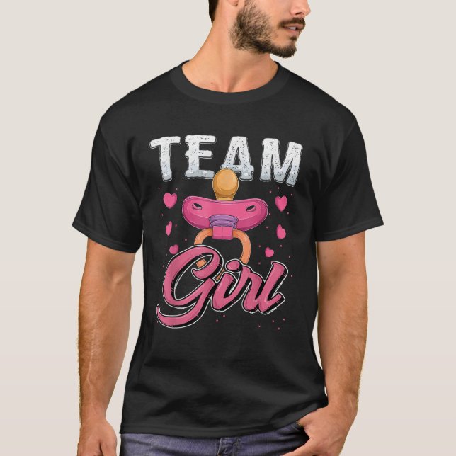Camiseta Fiesta de revelación de género Equipo Chica ducha  (Anverso)