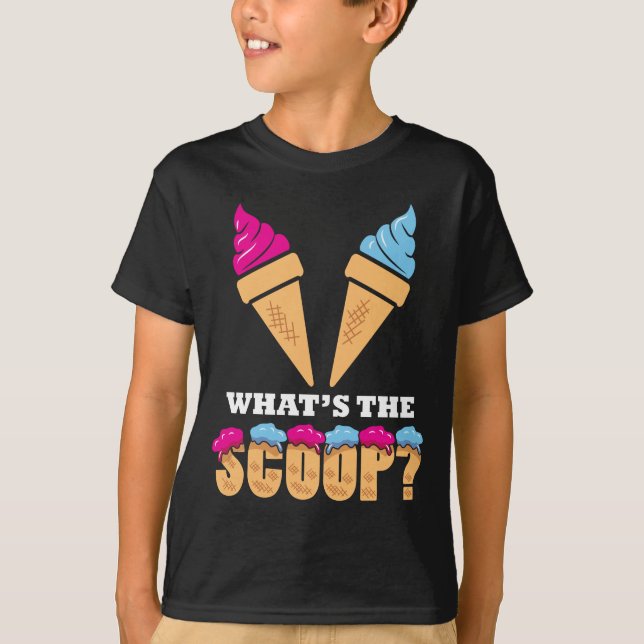 Camiseta Fiesta de Revelación de Género - helado ¿Qué primi (Anverso)
