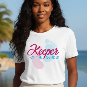 Camiseta Fiesta de Revelación del Sexo del Bebé Custodio de