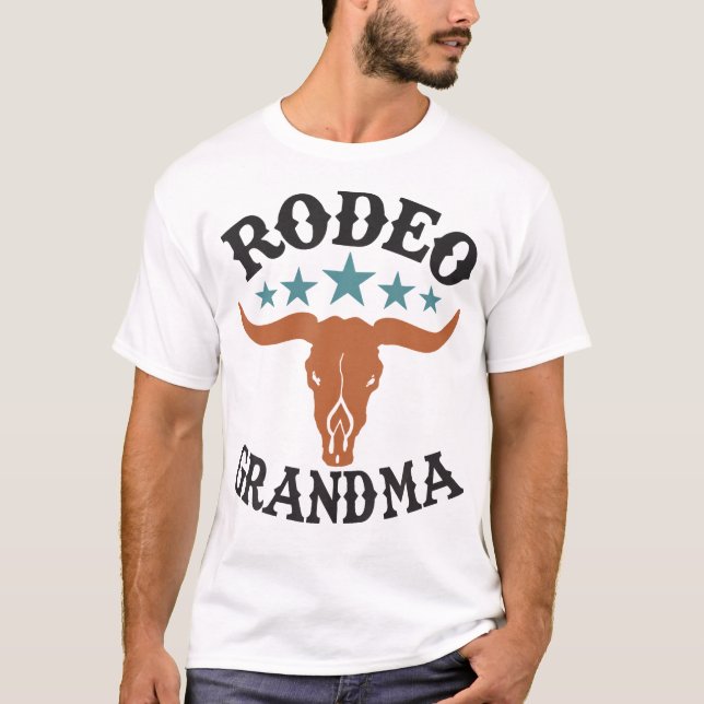 Camiseta Fiesta de Rodeo Occidental por Vaquero por Primer  (Anverso)