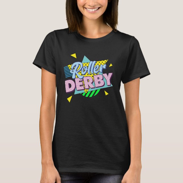 Camiseta Fiesta de Roller Derby Retro de los 80  Roller Der (Anverso)