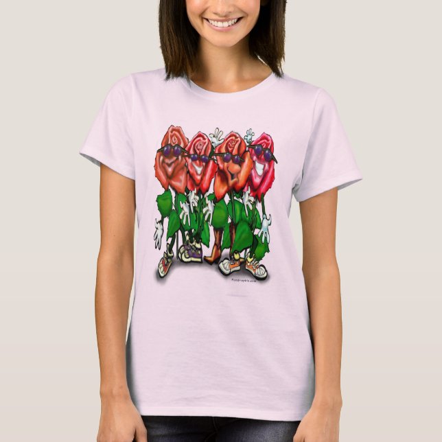 Camiseta Fiesta de rosas (Anverso)