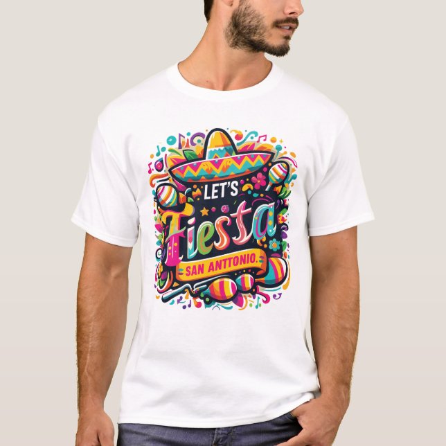 Camiseta Fiesta de San Antonio Texas Cinco De Mayo (Anverso)