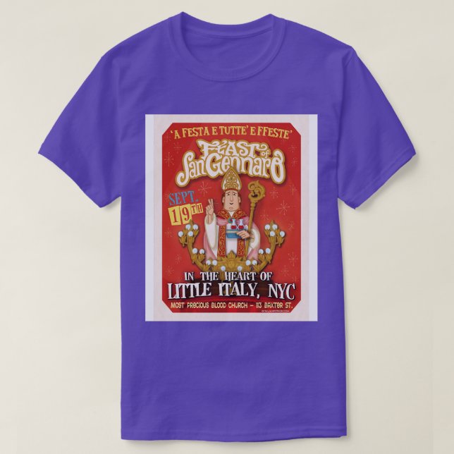 Camiseta Fiesta de San Gennaro (Diseño del anverso)