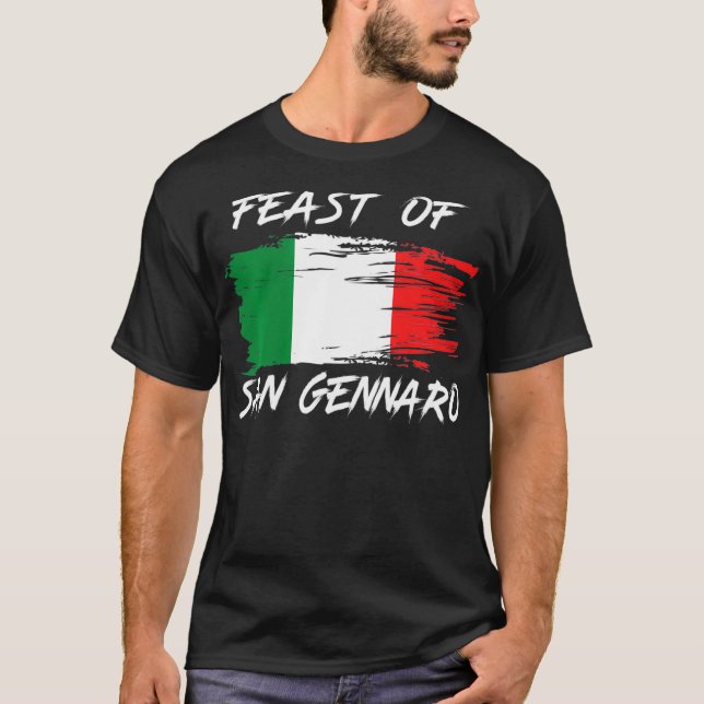 Camiseta Fiesta De San Gennaro Traje Pequeña Italia Nueva Y (Anverso)
