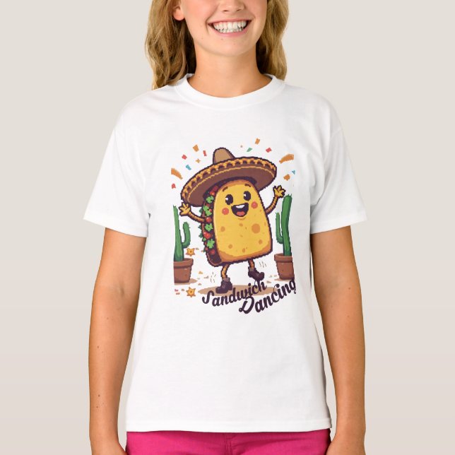 Camiseta Fiesta de sandwich de baile (Anverso)