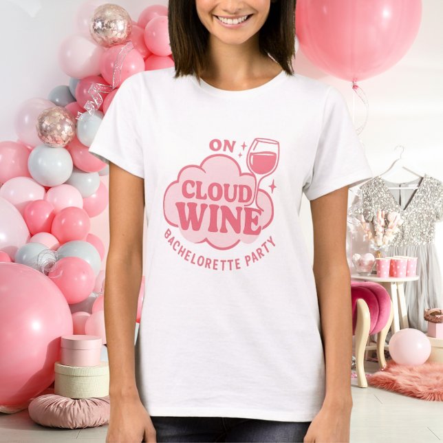 Camiseta Fiesta de solomillo sobre el vino de la nube rosa (Subido por el creador)
