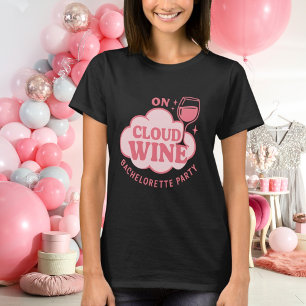 Camiseta Fiesta de solomillo sobre el vino de la nube rosa