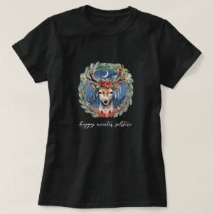 Camiseta Fiesta de Solsticio de Invierno Corona de Ciervo Y