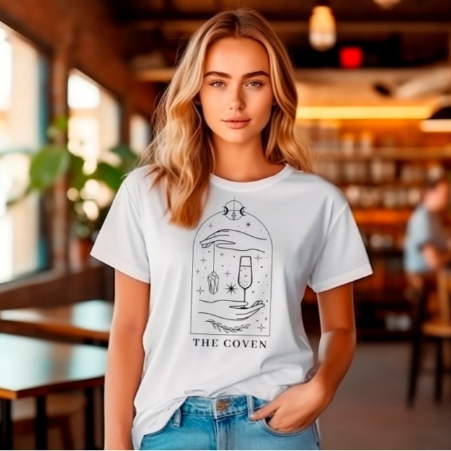 Camiseta Fiesta de Soltera con Carta de Tarot Mística La Co (The Coven Bachelorette Party T-Shirt)