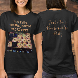 Camiseta Fiesta de Soltera con Nombre y Foto del Jackpot de