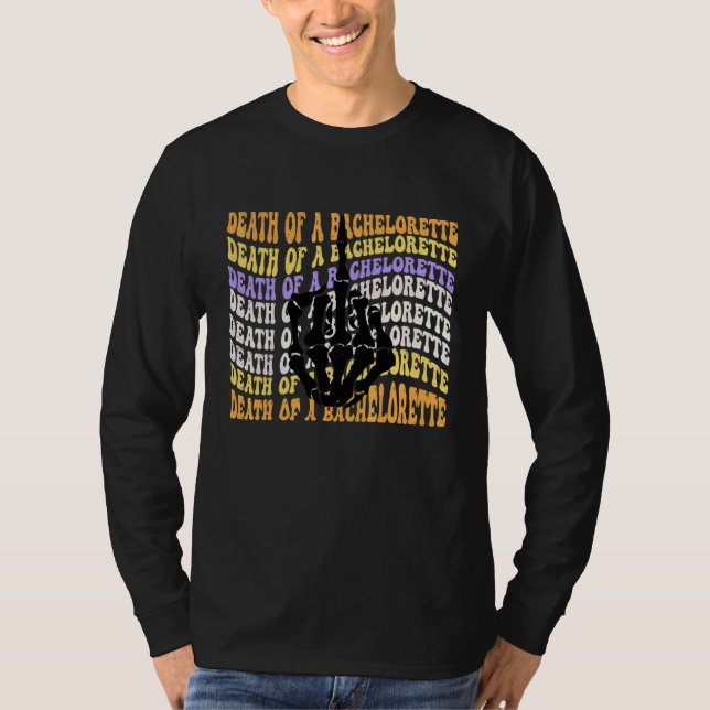 Camiseta Fiesta de soltera de Halloween, Muerte de un solte (Anverso)