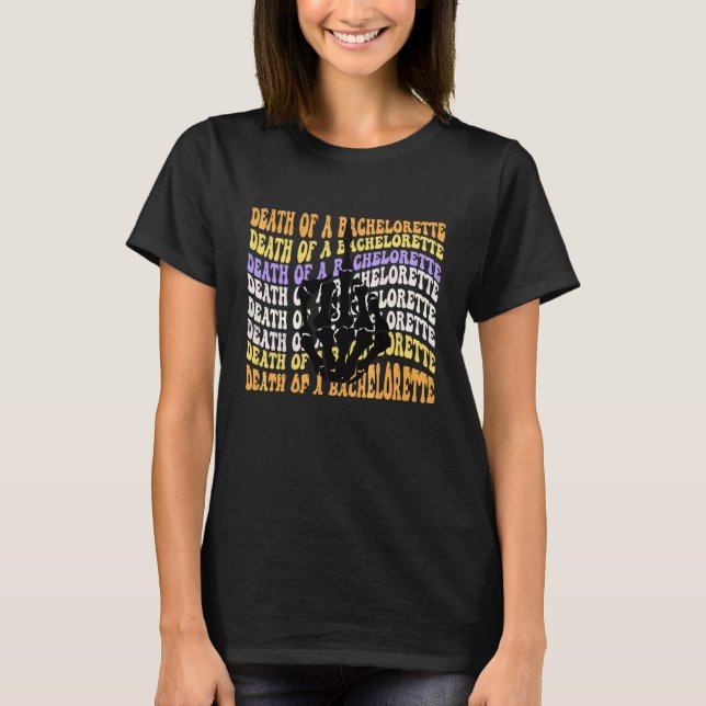 Camiseta Fiesta de soltera de Halloween, Muerte de un solte (Anverso)