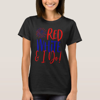 Camiseta Fiesta de Soltera del 4 de Julio Rojo Blanco & Me