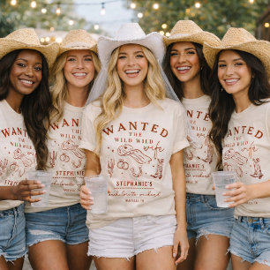 Camiseta Fiesta de Soltera del Soltero Rojo Salvaje Salvaje