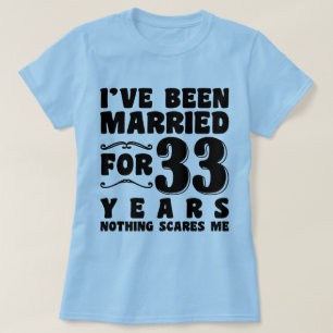 Camiseta Fiesta de Soltera Después de 33 Años de Casada