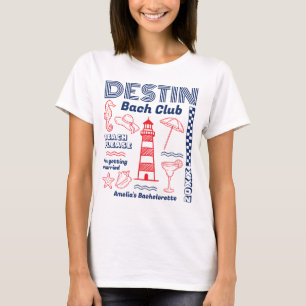 Camiseta Fiesta de Soltera Destin Bach Club Beach Doodle