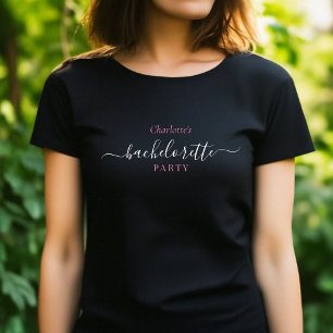 Camiseta Fiesta de Soltera Elegante Negra