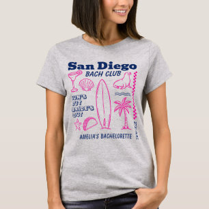 Camiseta Fiesta de soltera en la playa de San Diego Dibujo 