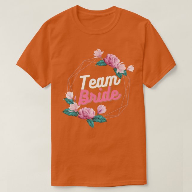Camiseta Fiesta de soltera equipo novia flor (Diseño del anverso)
