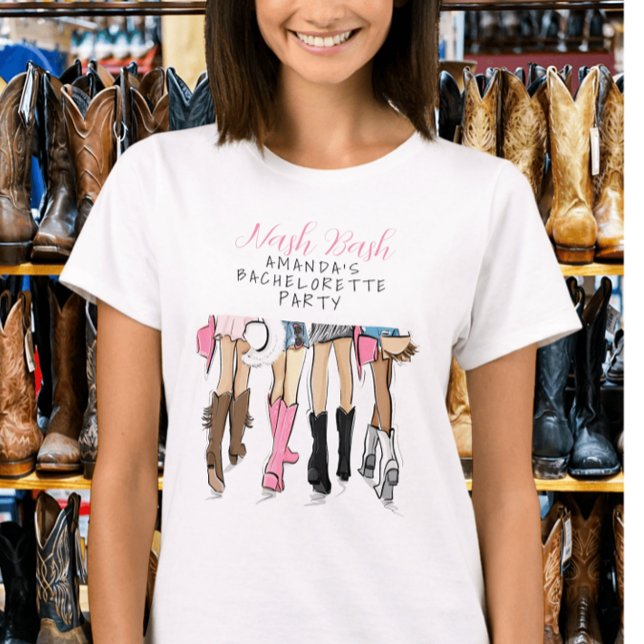 Camiseta Fiesta de Soltera Personalizada Nashville Nash Bas (Subido por el creador)