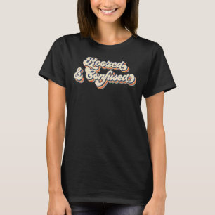 Camiseta Fiesta de Soltera Retro Borracha y Confundida Brid