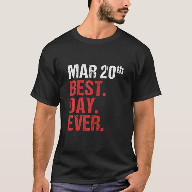 Camiseta Fiesta de soltero de aniversario del 20 de marzo B (Anverso)