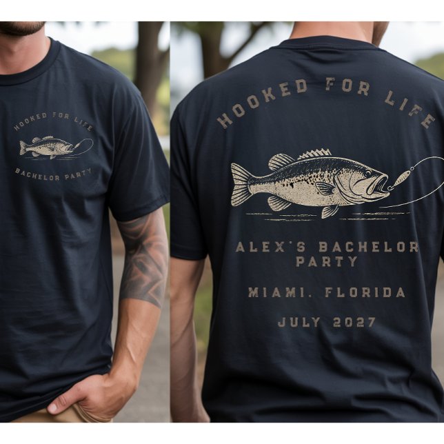 Camiseta Fiesta de Soltero de Pesca con Tema de Pescado Per (Subido por el creador)