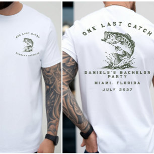 Camiseta Fiesta de Soltero de Pesca con Tema de Pescado Per