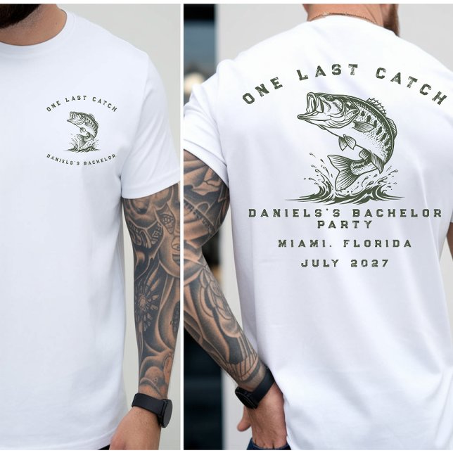 Camiseta Fiesta de Soltero de Pesca con Tema de Pescado Per (Subido por el creador)