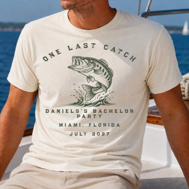 Camiseta Fiesta de soltero de pesca con tema de pescado per (Subido por el creador)