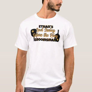 Camiseta Fiesta de Soltero de Pickleball Oro Negro Personal