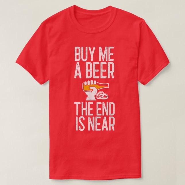 Camiseta Fiesta de Soltero Divertida Cómprame una Cerveza M (Diseño del anverso)