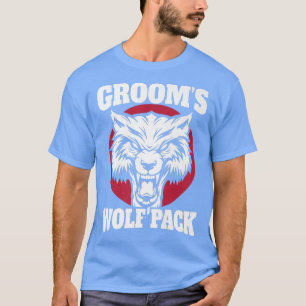 Camiseta Fiesta de Soltero Divertida del Novio Wolfpack Fie