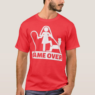 Camiseta Fiesta de Soltero Game Over Novia Divertida Novio6