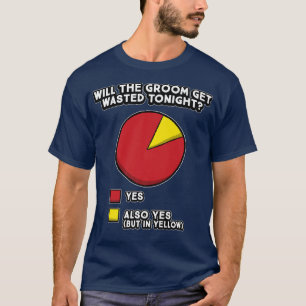 Camiseta Fiesta de Soltero Gráfico Circular Divertido Novio