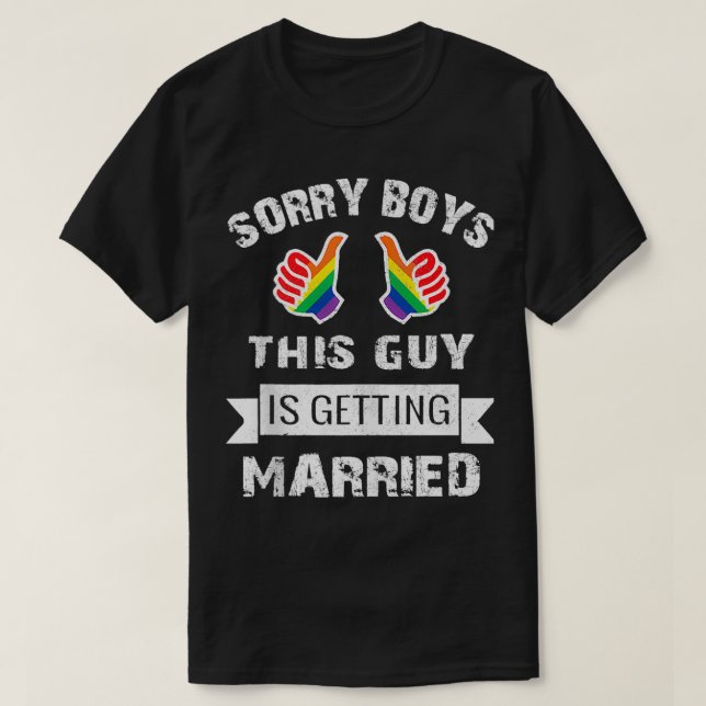 Camiseta Fiesta de SOLTERO LGBT Orgullo Gay Regalo Novio No (Diseño del anverso)