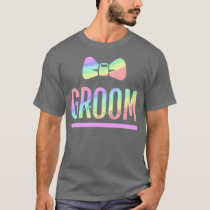 Camiseta Fiesta de Soltero Orgullo Gay Pajarita Arcoíris Ca