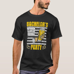 Camiseta Fiesta de Soltero Retro Patriótica Casándose Pr