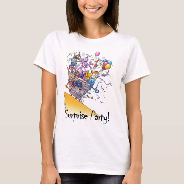 Camiseta ¡Fiesta de sorpresa! (Anverso)