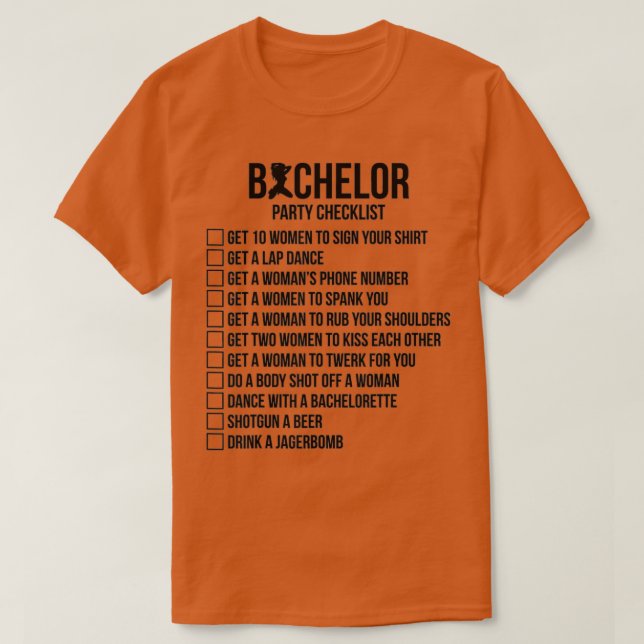 Camiseta Fiesta de suministros de soltero de los Groomsmen (Diseño del anverso)