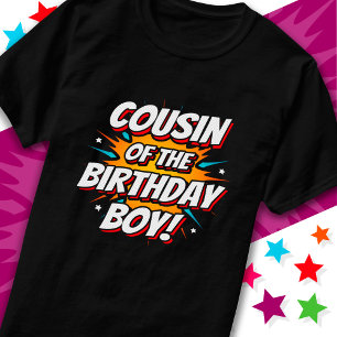 Camiseta Fiesta de superhéroes cómicos primo de niño cumple