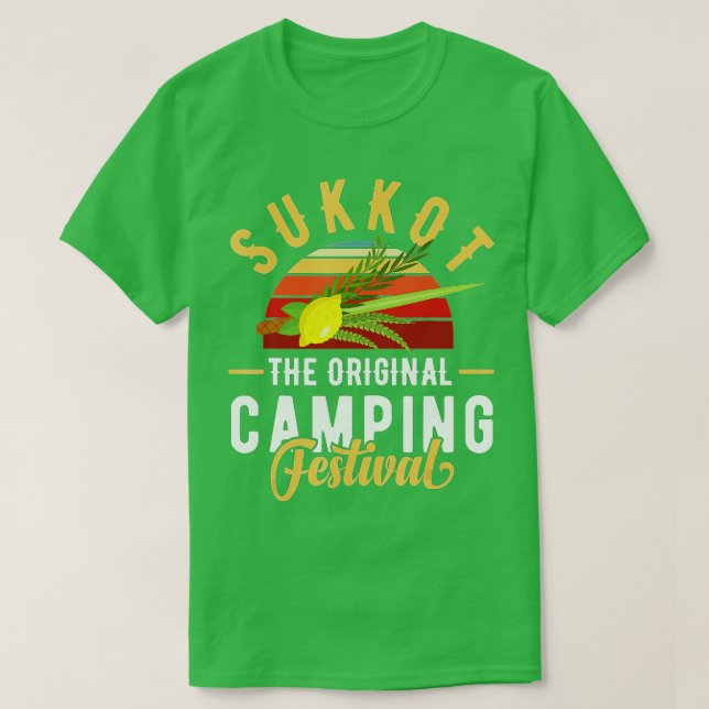 Camiseta Fiesta de tabernáculos con Lulav y Etrog o Sukko (Diseño del anverso)
