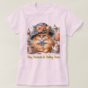 Camiseta Fiesta de té de gatos elegantes Amantes de gatos 