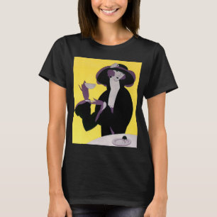 Camiseta Fiesta de Té de la Tarde de Mujer Elegante Vintage