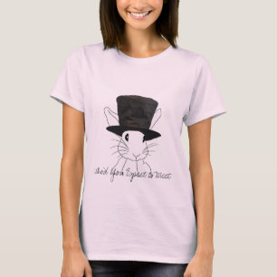 Camiseta Fiesta de té de sombrero de sombrero blanco de con