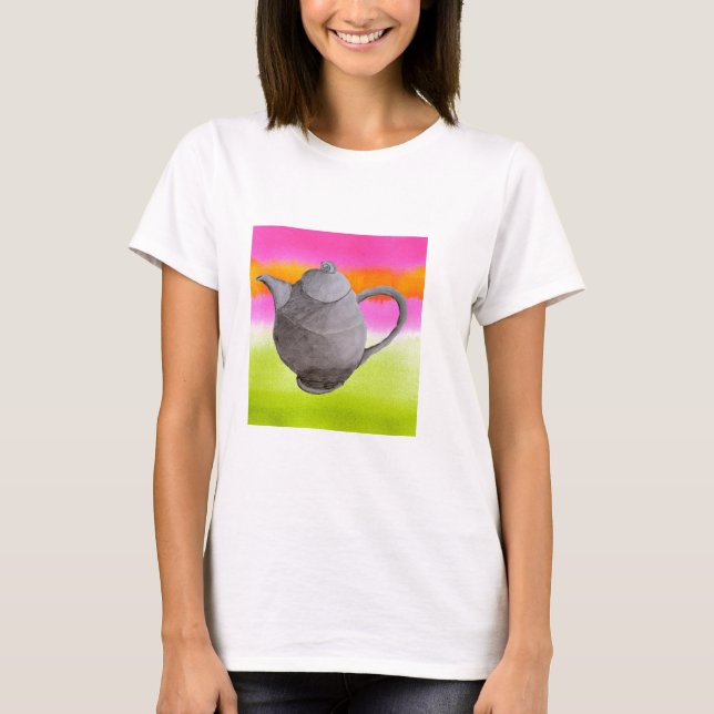 Camiseta Fiesta de té del arco iris de Teapot (Anverso)