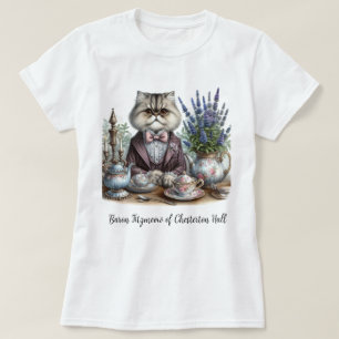 Camiseta Fiesta de té del caballero gato victoriano