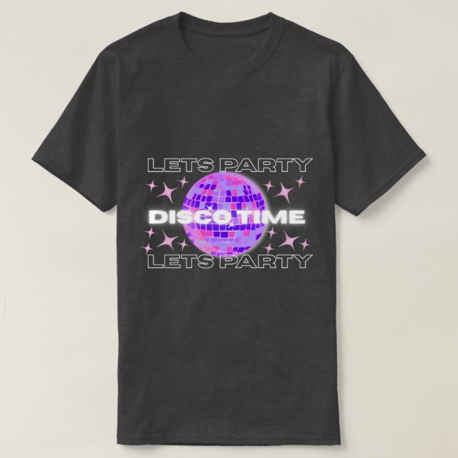 Camiseta Fiesta de tiempo disco (Diseño del anverso)